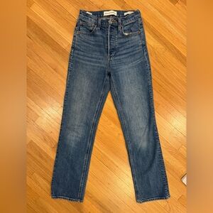 Denim Forum The Arlo High Rise Straight jeans, Size 24, 28L